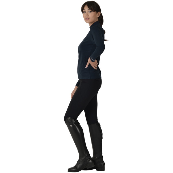 2025 WeatherBeeta Womens Bamboo Long Sleeve Performance Base Layer 1028436 - Navy